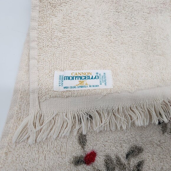 Vintage Cannon Monticello Pink Floral Towels Set Of 3 - Picture 9 of 9